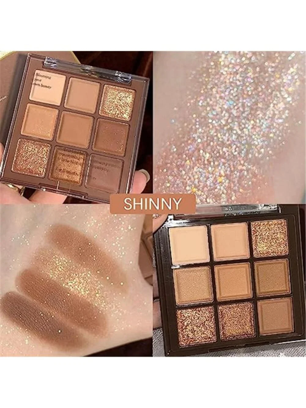 Neutral Nude Brown Smokey Eye Shadow Palette,Rose Gold Bronze Naked